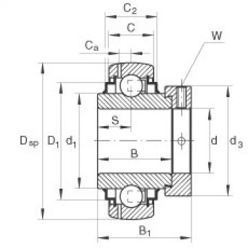 Radial insert ball bearings - GE65-214-XL-KRR-B