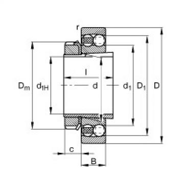 Self-aligning ball bearings - 1212-K-TVH-C3 + H212