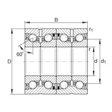 Axial angular contact ball bearings - ZKLN3062-2RS-2AP-XL