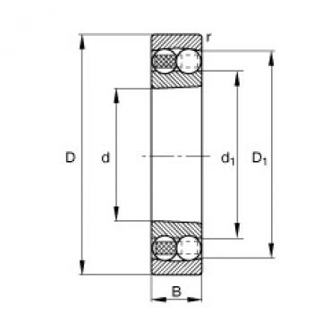 Self-aligning ball bearings - 1306-K-TVH-C3