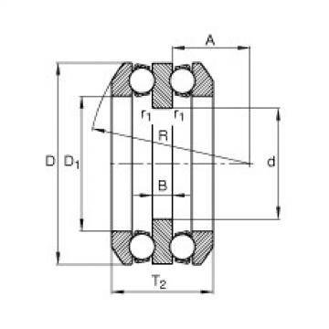 Axial deep groove ball bearings - 54208