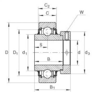 Radial insert ball bearings - E40-XL-KLL