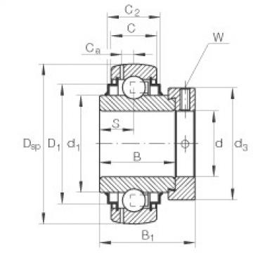 Radial insert ball bearings - E40-XL-KRR-B