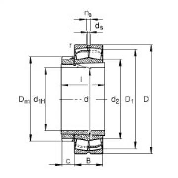 Spherical roller bearings - 21309-E1-XL-K + H309