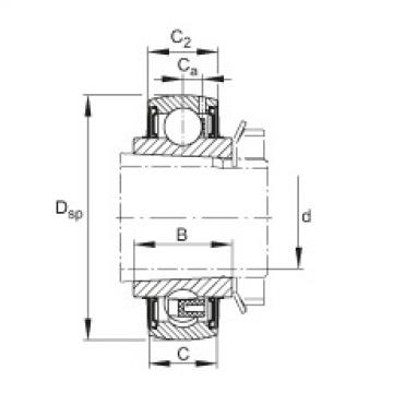 Radial insert ball bearings - UK212