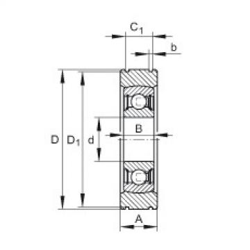 Radial insert ball bearings - BE40-XL