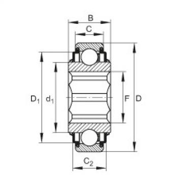 Self-aligning deep groove ball bearings - SK104-207-KRR-L402/70-AH12