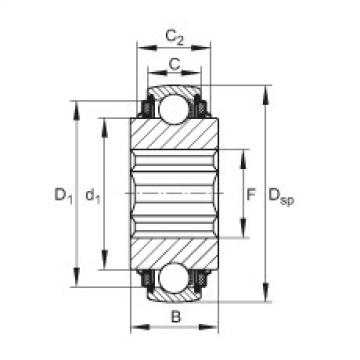 Self-aligning deep groove ball bearings - SK104-208-KTT-B-L402/70-AH10