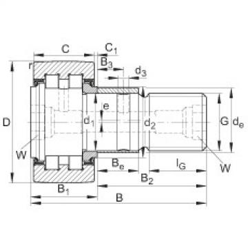 Stud type track rollers - PWKRE47-2RS