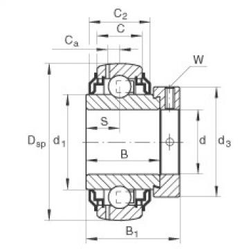 Radial insert ball bearings - GE35-XL-KRR-B-2C