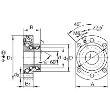 Angular contact ball bearing units - DKLFA40115-2RS