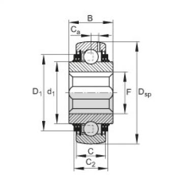 Self-aligning deep groove ball bearings - GVKE30-211-KTT-B-AS2/V