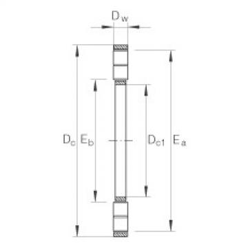 Axial cylindrical roller and cage assembly - K89311-TV