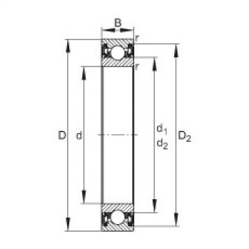 Deep groove ball bearings - 61816-2RZ-Y