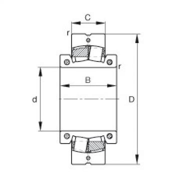 Spherical roller bearings - 222S.308-MA