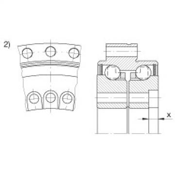 Axial angular contact ball bearings - ZKLDF100