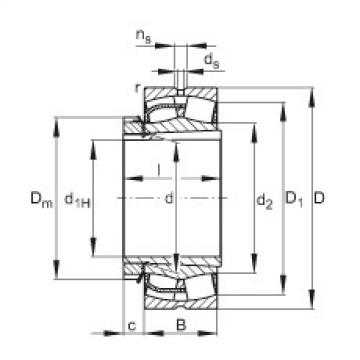 Spherical roller bearings - 22238-BE-XL-K + H3138