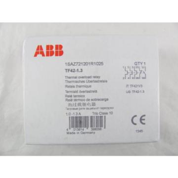 ABB, Thermal Overload Relay, TF42-1.3, Rated: 1.3 Amps, New in Sealed Box, NIFSB