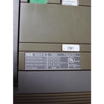 ABB SACE E2N-A 16 1600A PR121/P CIRCUIT BREAKER  (24K5)