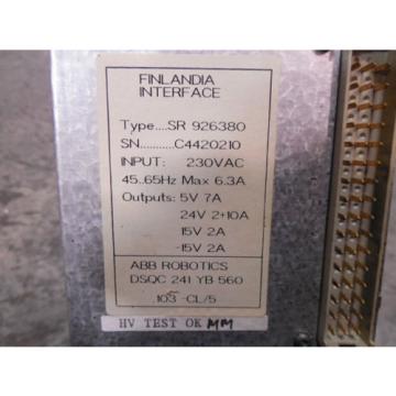 USED Finlandia / ABB SR 926380 Power Supply Unit DSQC 241 YB560103-CL/5