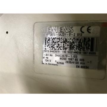 ABB SIEMENS wrist 1FK6083-6AZ21-9ZZ9-ZS02 1FT3070-5AZ21-9-Z S13 ROTATIONAL MOTOR