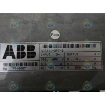 ABB ACS311-2P7-3 AC DRIVE (AS PICTURED) *USED*