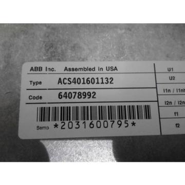 ABB ACS401601132 DRIVE AC *NEW IN BOX*