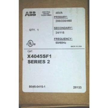 ABB X4045PSF1 45 va control power transformer 480 pri