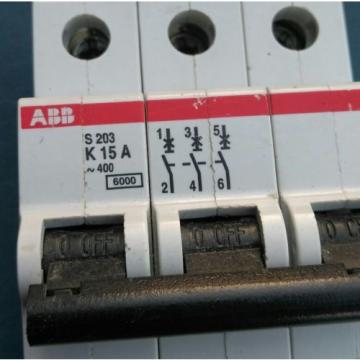 15A, 3 POLE, CIRCUIT BREAKER, ABB