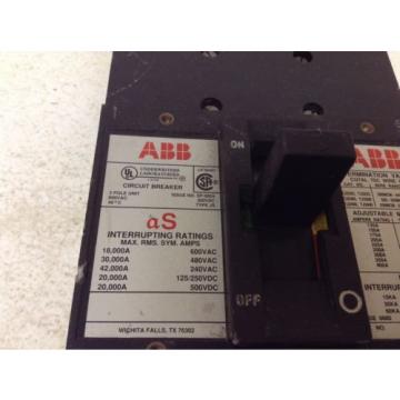 ABB UXAB 718530 R 999 JS aS 300 Amp 600 VAC 3 P Circuit Breaker UXAB718530R999