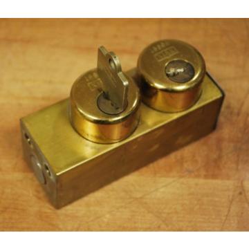 ABB Kirk 501810 Dual Key Interlock. One key head removed, both key are removable