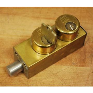 ABB Kirk 501810 Dual Key Interlock. One key head removed, both key are removable