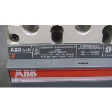 ABB DC CIRCUIT BREAKER S3B 175 AMP // 240 VAC 500 VDC // 2 POLE WITH AUX &amp; ALARM