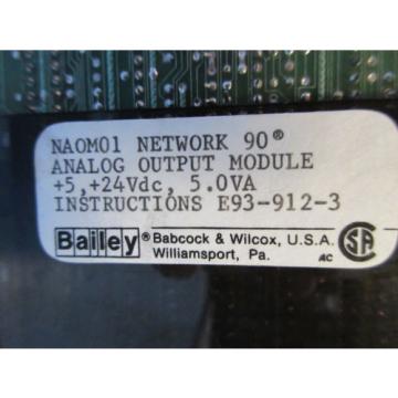 Bailey NAOM01 Network 90 Analog Output Module 6631966D1 ABB Symphony infi-90