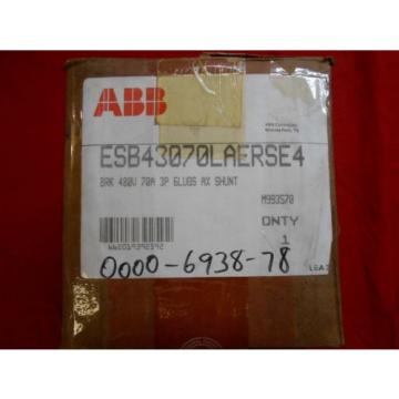 ABB ESB43070L AERSE4 CIRCUIT BREAKER 70 amp shunt aux