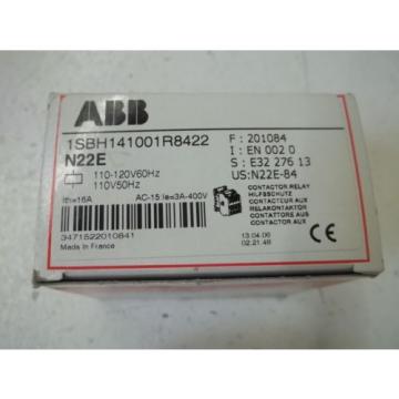 ABB N22E CONTACTOR RELAY 110-120V *NEW IN BOX*