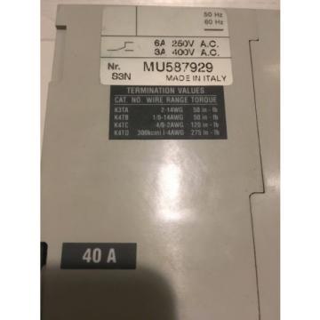 ABB SACE S3N BREAKER 40 A AMP  3 POLE