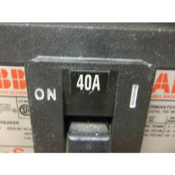 ABB UXAB 727131 R 111 CIRCUIT BREAKER UXAB727131R111 480 VAC 40A 40 A AMP 3 POLE