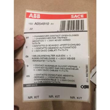 KT5AS ABB Auxiliary Switch Auxiliary C 1Q 1SY 250VAC/DC T4-T6