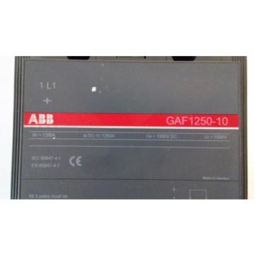 GUARANTEED! ABB 1000V 1250A 3P CONTACTOR GAF1250-10