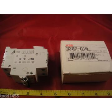 ABB S202-D10 Circuit Breaker 2CDS 252 001 R0101 2 Pole 10a 277/480 vac Nib New