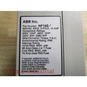 ABB NF16E-3PBJB NLA BLK HDL - New No Box