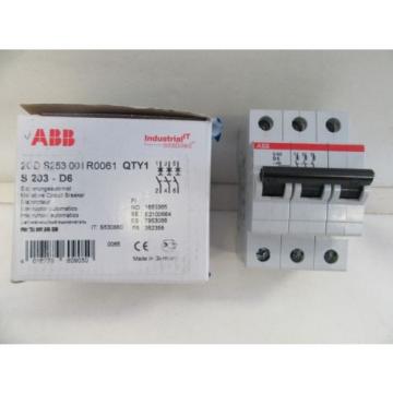 ABB S 203-D6 3-POLE CIRCUIT BREAKER ( GERMANY ) MARINE BOAT