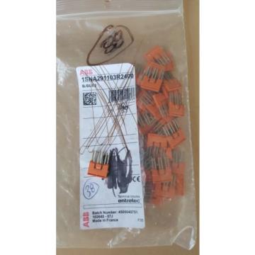 ABB / Entrelec 1SNA291103R2400 orange terminal jumper bars lot of 38