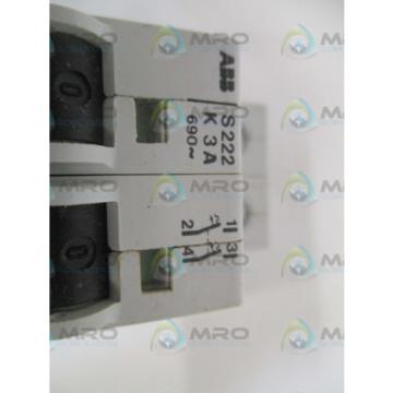 ABB S222K3A CIRCUIT BREAKER 3A *NEW NO BOX*