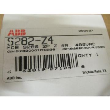 ABB CIRCUIT BREAKER S282-Z4 S282-Z4A GHS2820001 2P 4A A AMPS 480VAC NEW IN BOX