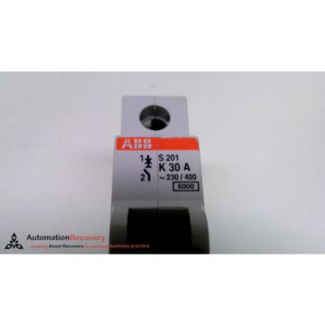 ABB S201-K30A, CIRCUIT BREAKER, 1P, 30A,, NEW* #217866