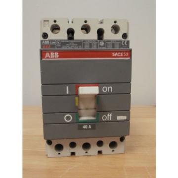 ABB SACE S3 S3N 40A 3-POLE CIRCUIT BREAKER