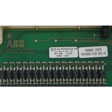 ABB 3HAB2214-8/4 I/O BOARD DSQC-223, YB 560 103 BD/4, 56 01-03 BD REV 008