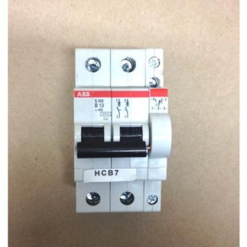 ABB S202-B13 Miniature Circuit Breaker, S2C-H6R Auxiliary Contact.